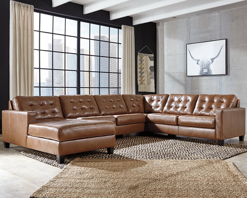 Baskove Sectional with Chaise - Yulissa Home Furnishings (NJ)