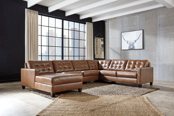 Baskove Sectional with Chaise - Yulissa Home Furnishings (NJ)