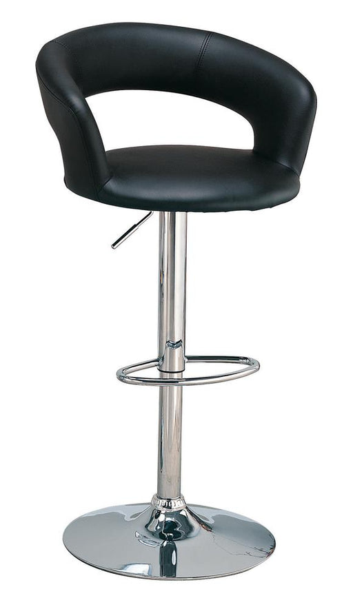 Barraza 29" Adjustable Height Bar Stool Black and Chrome image