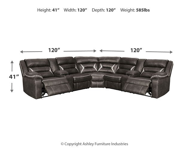 Kincord Power Reclining Sectional - Yulissa Home Furnishings (NJ)