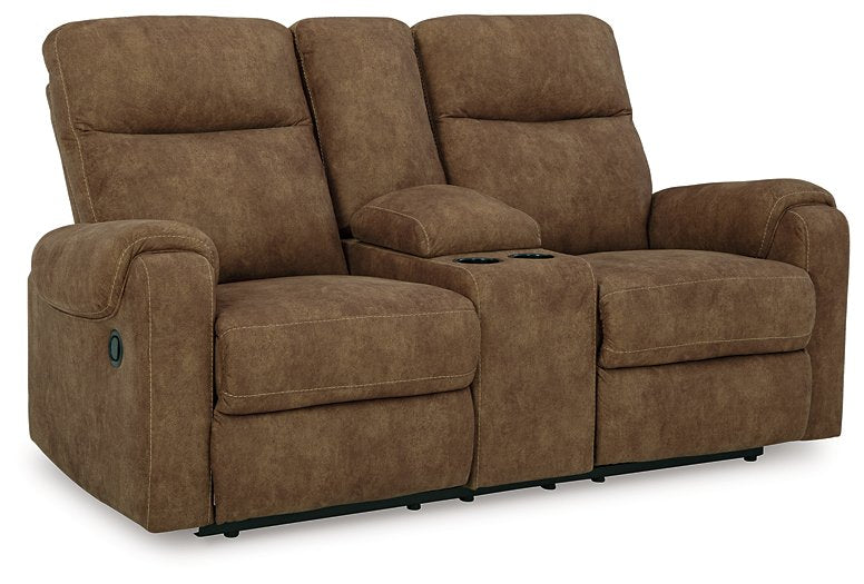 Edenwold Reclining Loveseat with Console - Yulissa Home Furnishings (NJ)