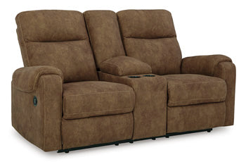 Edenwold Reclining Loveseat with Console - Yulissa Home Furnishings (NJ)