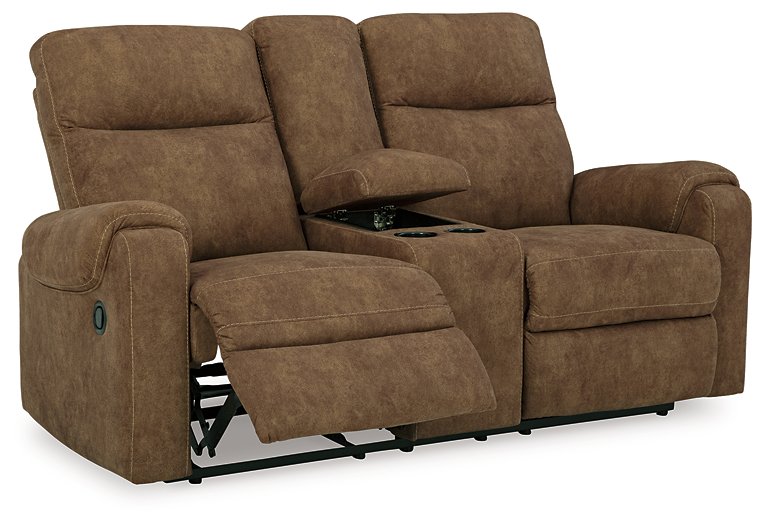 Edenwold Reclining Loveseat with Console - Yulissa Home Furnishings (NJ)