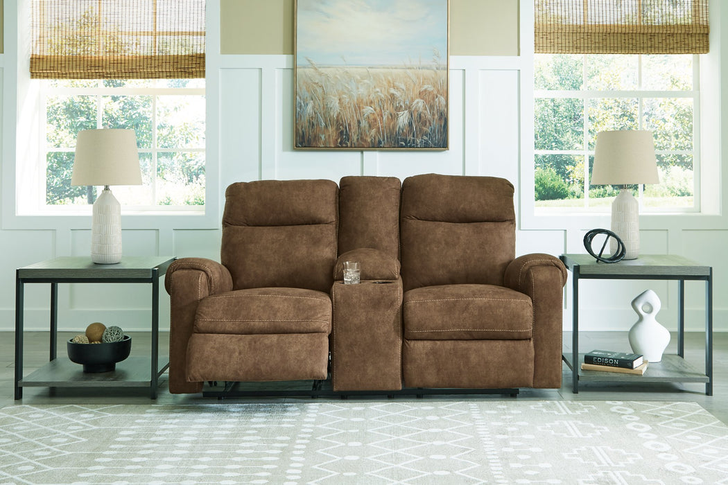 Edenwold Reclining Loveseat with Console - Yulissa Home Furnishings (NJ)