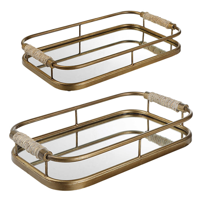 ROSEA TRAYS, S/2 DECOR AC00011