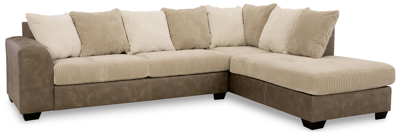 Keskin 2-Piece Sectional with Chaise - Yulissa Home Furnishings (NJ)