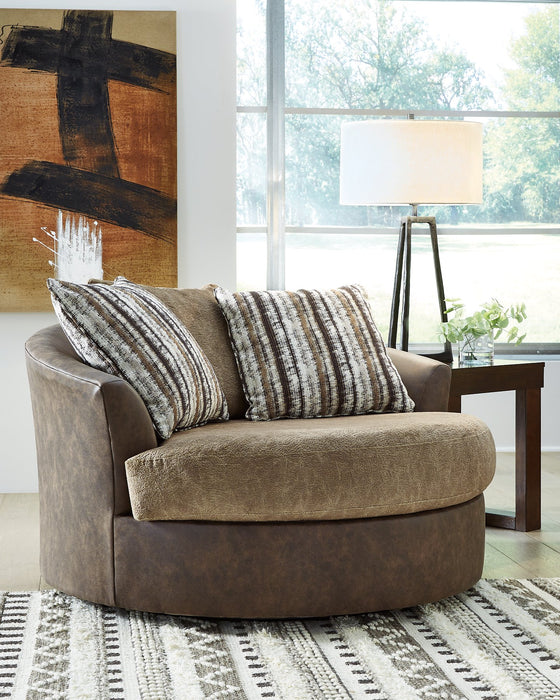 Alesbury Oversized Swivel Accent Chair - Yulissa Home Furnishings (NJ)