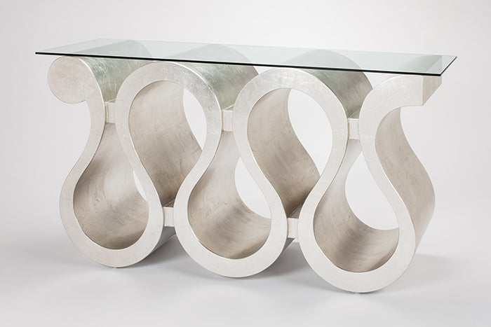 Console Table with Glass SKU: CO0006