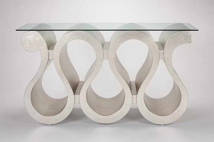 Console Table with Glass SKU: CO0006