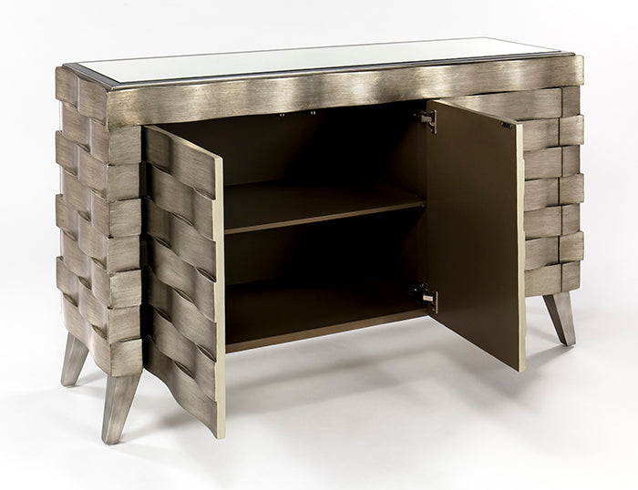 Antique Tarnished Silverleaf Console SKU: CO0002