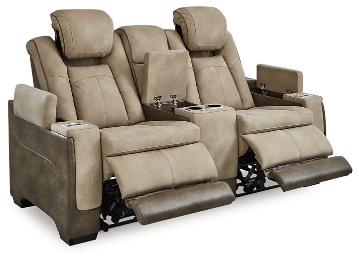 Next-Gen DuraPella Power Reclining Loveseat with Console - Yulissa Home Furnishings (NJ)