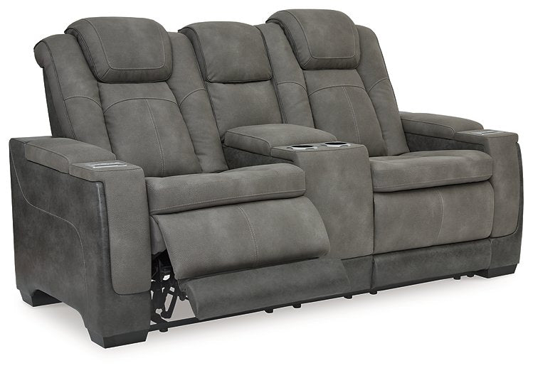 Next-Gen DuraPella Power Reclining Loveseat with Console - Yulissa Home Furnishings (NJ)