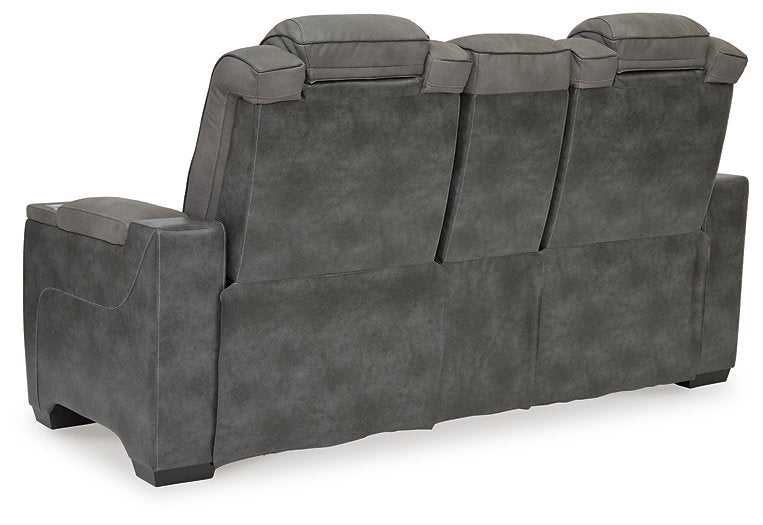 Next-Gen DuraPella Power Reclining Loveseat with Console - Yulissa Home Furnishings (NJ)