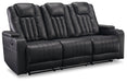 Center Point Reclining Sofa with Drop Down Table - Yulissa Home Furnishings (NJ)