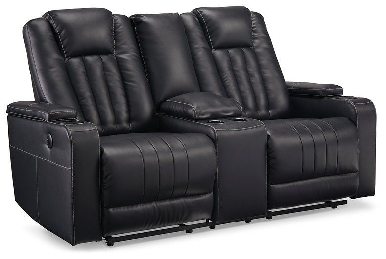 Center Point Reclining Loveseat with Console - Yulissa Home Furnishings (NJ)