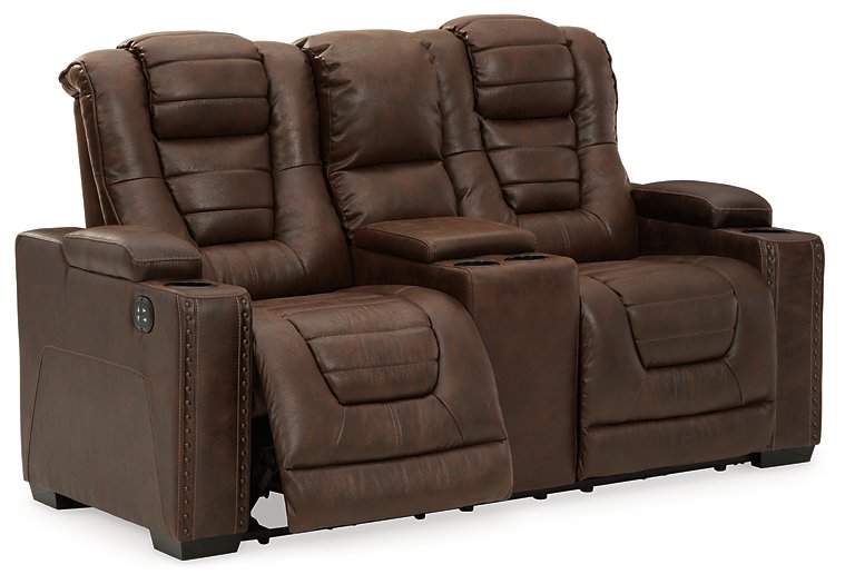 Owner's Box Power Reclining Loveseat with Console - Yulissa Home Furnishings (NJ)