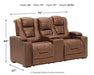 Owner's Box Power Reclining Loveseat with Console - Yulissa Home Furnishings (NJ)