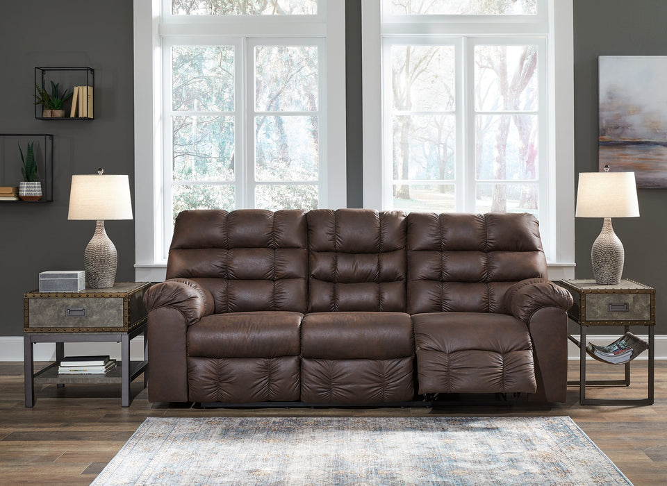 Derwin Reclining Sofa with Drop Down Table - Yulissa Home Furnishings (NJ)