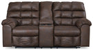 Derwin Reclining Loveseat with Console - Yulissa Home Furnishings (NJ)