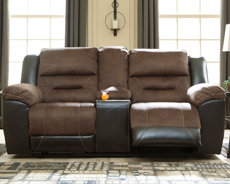 Earhart Reclining Loveseat with Console - Yulissa Home Furnishings (NJ)