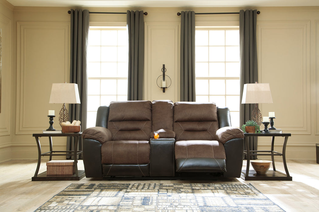 Earhart Reclining Loveseat with Console - Yulissa Home Furnishings (NJ)