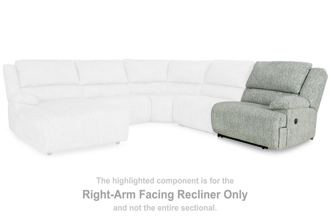 McClelland Reclining Sectional Loveseat with Console - Yulissa Home Furnishings (NJ)