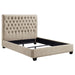 Chloe Tufted Upholstered Eastern King Bed Oatmeal image