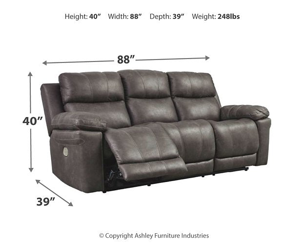 Erlangen Power Reclining Sofa - Yulissa Home Furnishings (NJ)