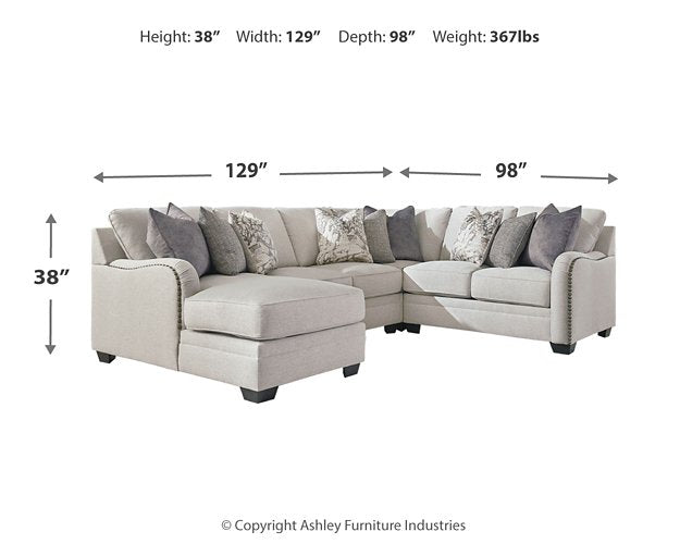 Dellara Sectional with Chaise - Yulissa Home Furnishings (NJ)