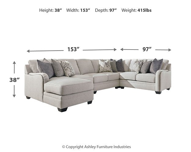 Dellara Sectional with Chaise - Yulissa Home Furnishings (NJ)