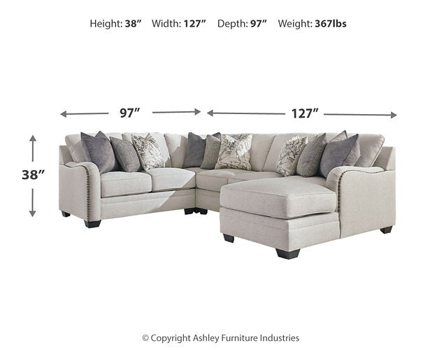 Dellara Sectional with Chaise - Yulissa Home Furnishings (NJ)