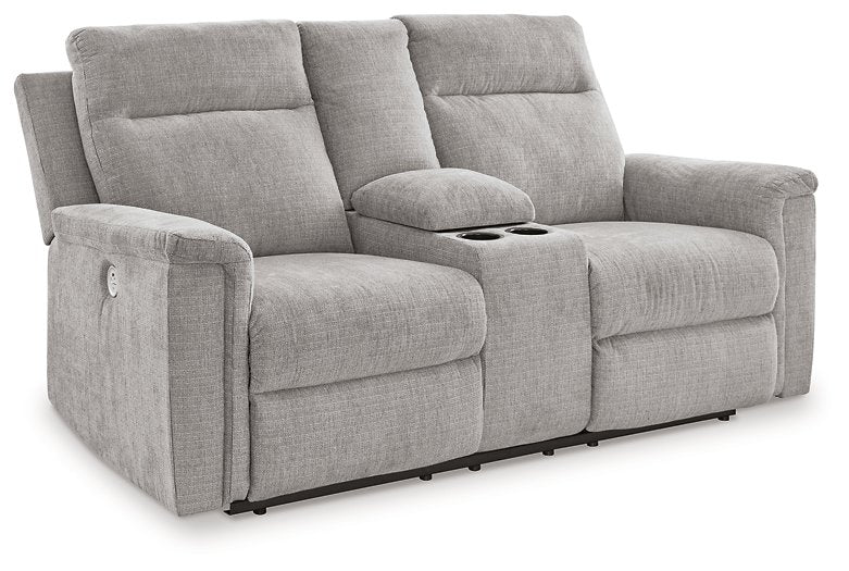 Barnsana Power Reclining Loveseat with Console - Yulissa Home Furnishings (NJ)