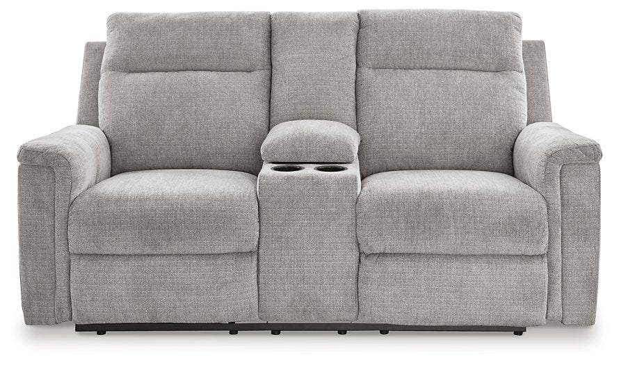 Barnsana Power Reclining Loveseat with Console - Yulissa Home Furnishings (NJ)