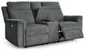 Barnsana Power Reclining Loveseat with Console - Yulissa Home Furnishings (NJ)