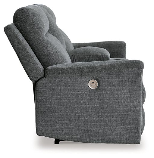 Barnsana Power Reclining Loveseat with Console - Yulissa Home Furnishings (NJ)