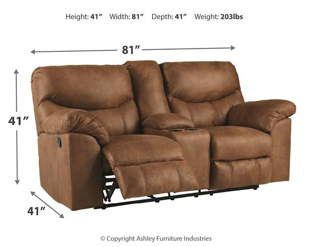 Boxberg Reclining Loveseat with Console - Yulissa Home Furnishings (NJ)