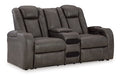 Fyne-Dyme Power Reclining Loveseat with Console - Yulissa Home Furnishings (NJ)