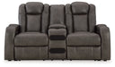 Fyne-Dyme Power Reclining Loveseat with Console - Yulissa Home Furnishings (NJ)