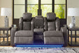 Fyne-Dyme Power Reclining Loveseat with Console - Yulissa Home Furnishings (NJ)