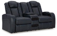 Fyne-Dyme Power Reclining Loveseat with Console - Yulissa Home Furnishings (NJ)