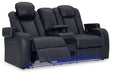 Fyne-Dyme Power Reclining Loveseat with Console - Yulissa Home Furnishings (NJ)