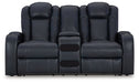 Fyne-Dyme Power Reclining Loveseat with Console - Yulissa Home Furnishings (NJ)