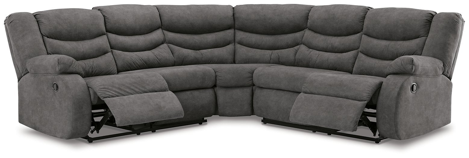 Partymate 2-Piece Reclining Sectional - Yulissa Home Furnishings (NJ)