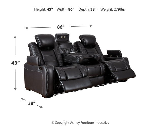 Party Time Power Reclining Sofa - Yulissa Home Furnishings (NJ)