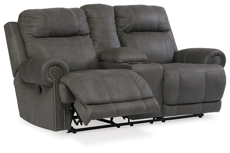 Austere Reclining Loveseat with Console - Yulissa Home Furnishings (NJ)