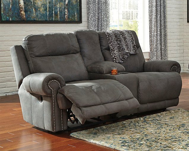 Austere Reclining Loveseat with Console - Yulissa Home Furnishings (NJ)