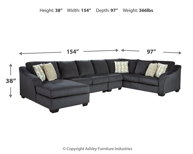 Eltmann Sectional with Chaise - Yulissa Home Furnishings (NJ)