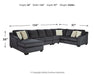 Eltmann Sectional with Chaise - Yulissa Home Furnishings (NJ)