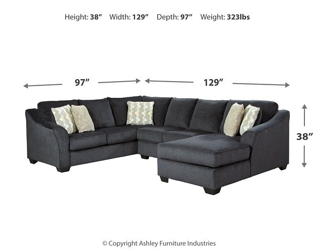 Eltmann Sectional with Chaise - Yulissa Home Furnishings (NJ)