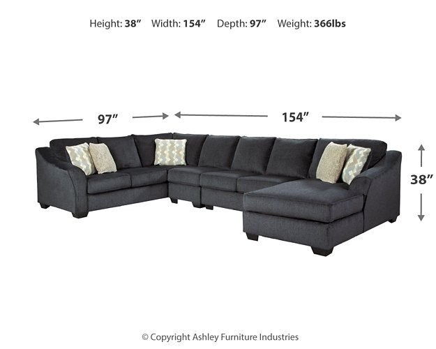 Eltmann Sectional with Chaise - Yulissa Home Furnishings (NJ)